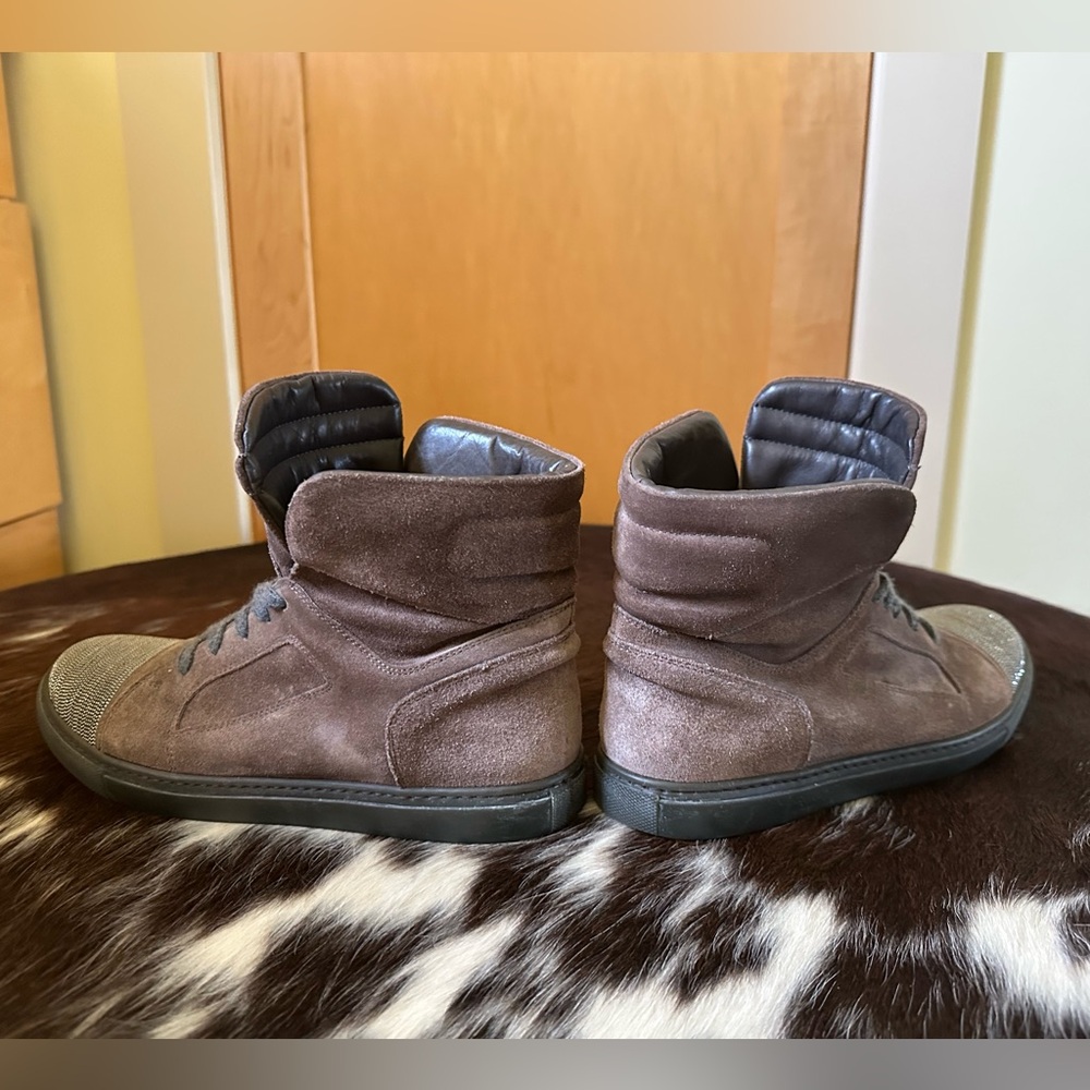 Brunello Cucinelli High Top Sneakers Brown Suede Monili, Size 7, Good Condition! - Picture 5 of 8